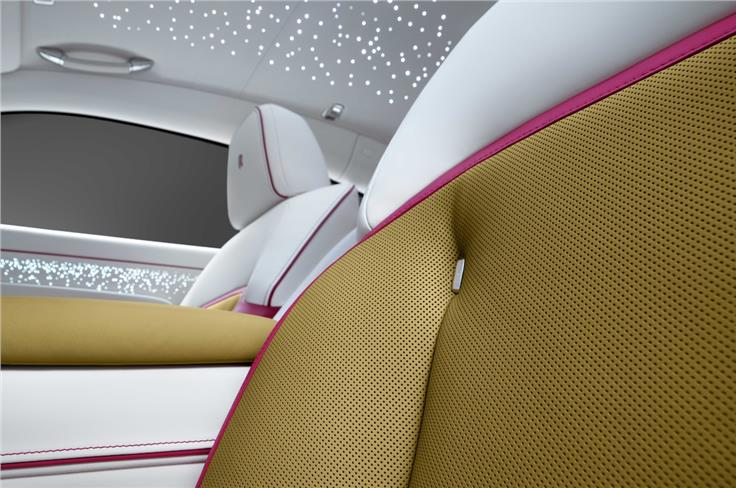 Rolls Royce Spectre seat detailing 