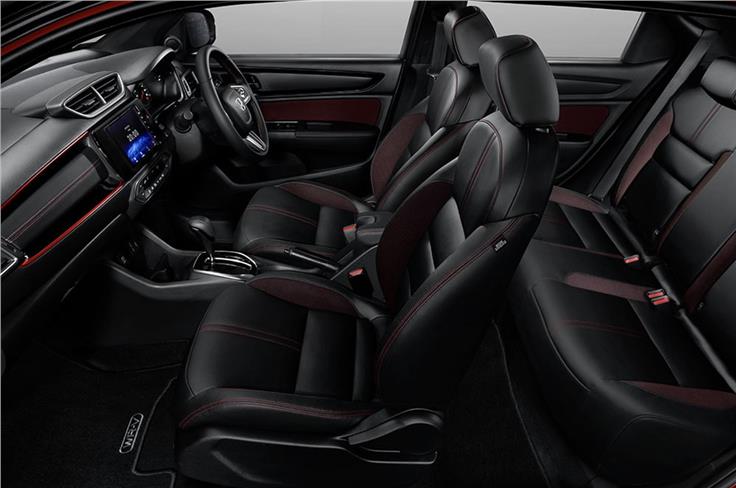Honda WR-V interior seating layout
