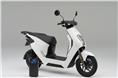 The Honda EM1e electric scooter features a  removeable battery