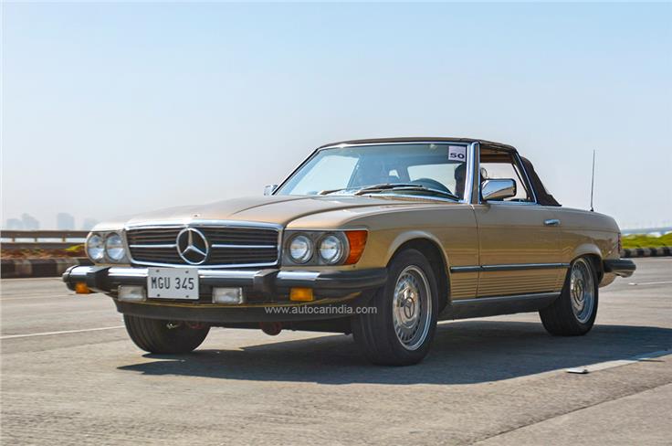 A rare 380 SL believed to be in its original paint at the show. 