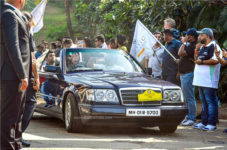 Pune based collector Subhash Sanas' A124 cabriolet makes it show debut at MBCCR 2022. 