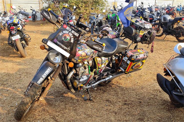 A complimentary Autocar India subscription to anyone who can successfully count the number of stickers on this motorcycle.