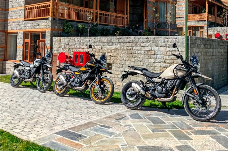 Some of the different colours available on the 2024 Himalayan. 