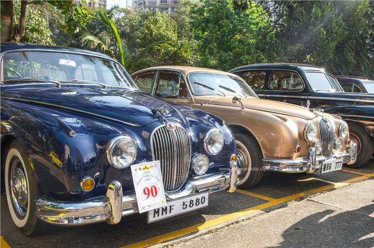 The impossibly iconic and swoopy lines of the Jaguar Mark II.