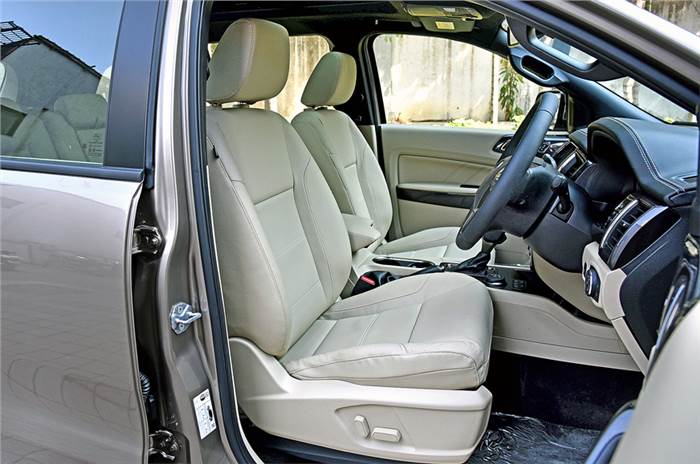 2019 Ford Endeavour facelift front seats