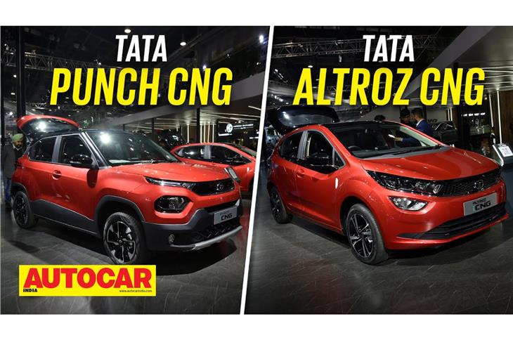 Auto Expo 2023: Tata Punch, Altroz iCNG walkaround video