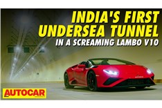 Howling through the Mumbai Coastal Road Tunnel in a Lamborghini Huracan Video