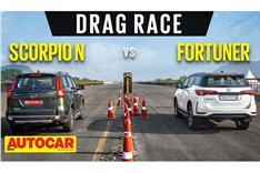 Mahindra Scorpio N vs Toyota Fortuner drag race 