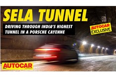 Driving a Porsche Cayenne through Sela tunnel video