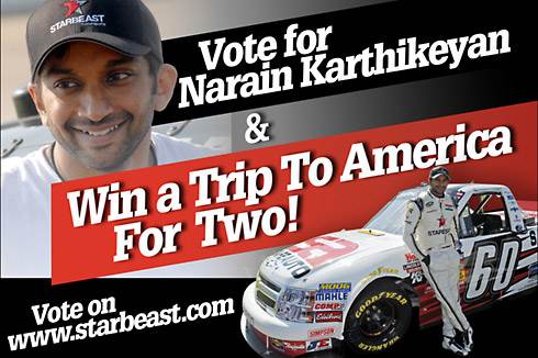 Vote for Narain, win a US trip!