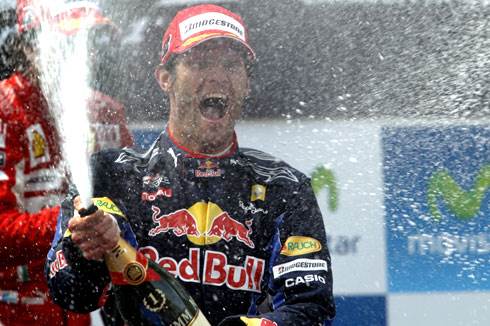 Webber dominates in Spain