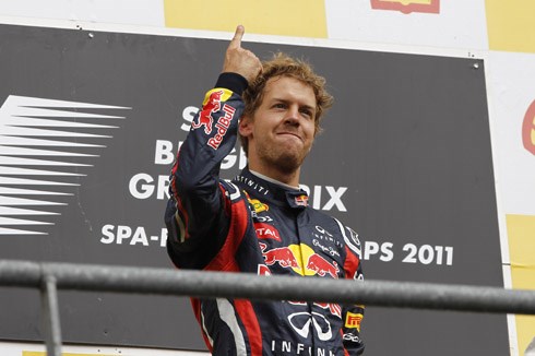 Vettel back on top at Spa