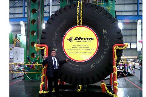 JK rolls out India's biggest tyre