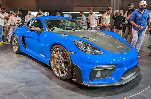 Porsche 718 Cayman GT4 RS debuts in India at Festival of ...