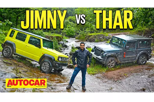 Maruti Suzuki Jimny vs Mahindra Thar comparison video