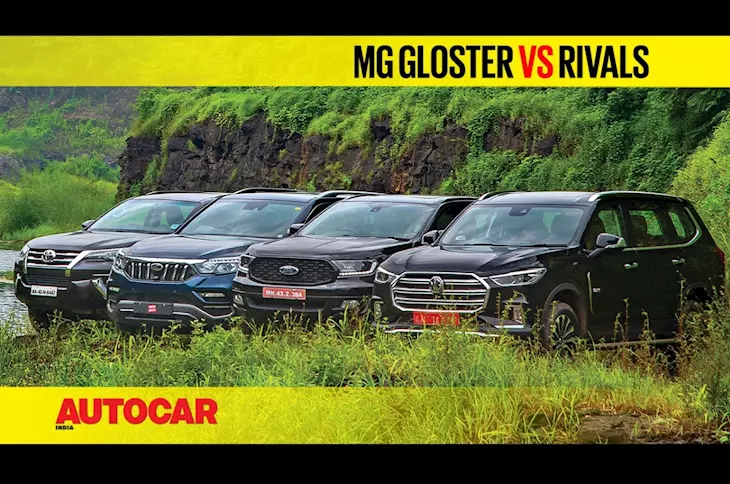 MG Gloster vs Endeavour vs Fortuner vs Alturas G4 comparison video