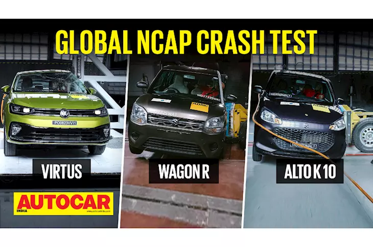 Volkswagen Virtus, Skoda Slavia, Maruti Suzuki Alto K10, Wagon R Global NCAP crash test video