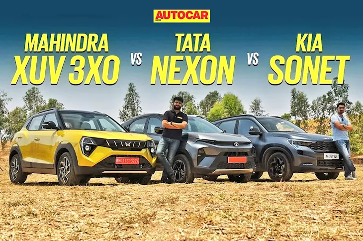 Mahindra XUV 3XO vs Tata Nexon vs Kia Sonet comparison video