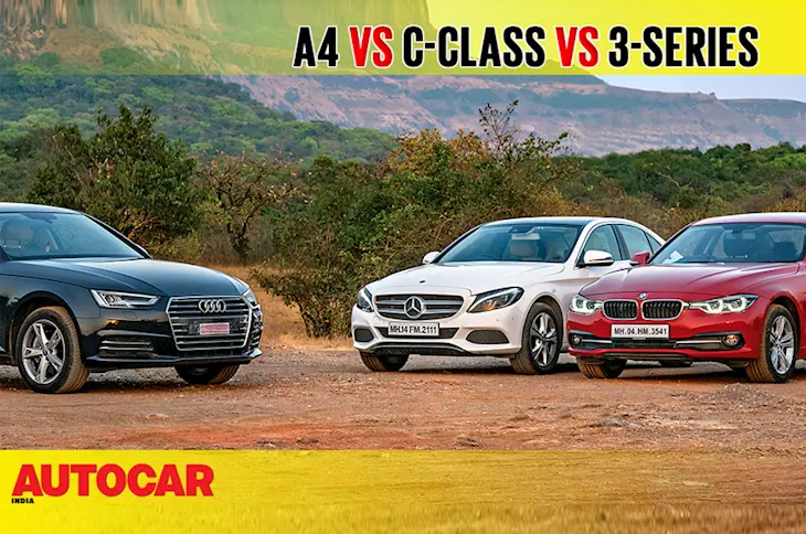Audi A4 vs Mercedes-Benz C-class vs BMW 3-series comparison video