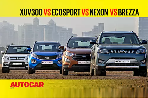 XUV300 vs EcoSport vs Nexon vs Vitara Brezza comparison v...