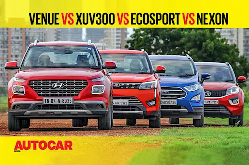 Hyundai Venue vs Mahindra XUV300 vs Ford EcoSport vs Tata...