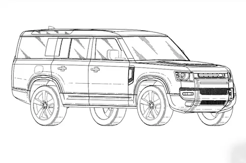 Land Rover Defender 130 design revealed in patent images