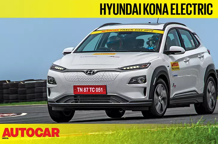 HOT LAP: Hyundai Kona Electric Autocar India Track Day 2019 video