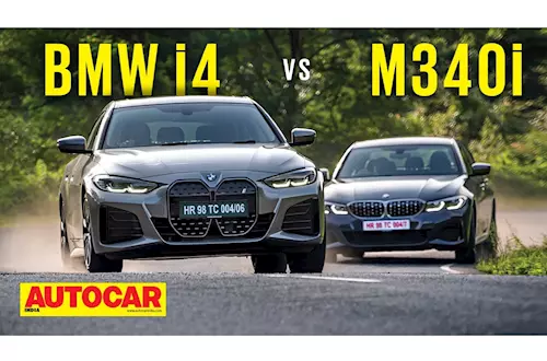 2022 BMW i4 vs M340i comparison video