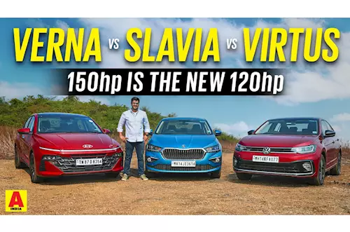 Hyundai Verna vs Skoda Slavia vs Volkswagen Virtus video ...