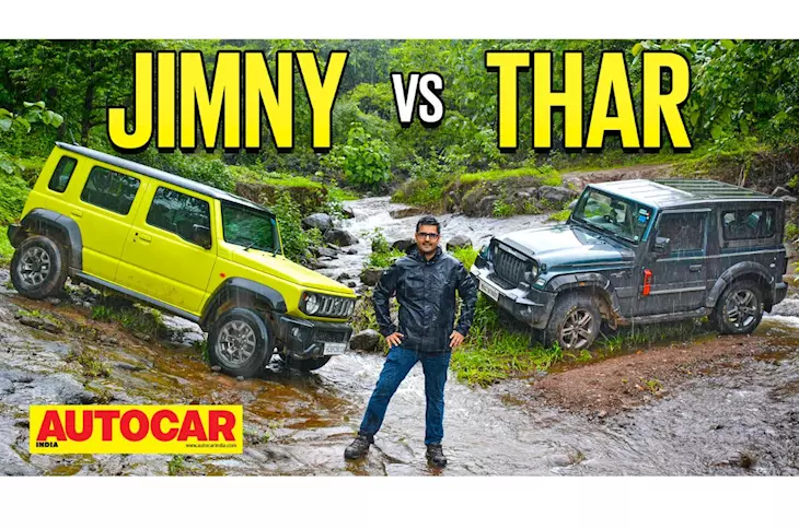 Maruti Suzuki Jimny vs Mahindra Thar comparison video