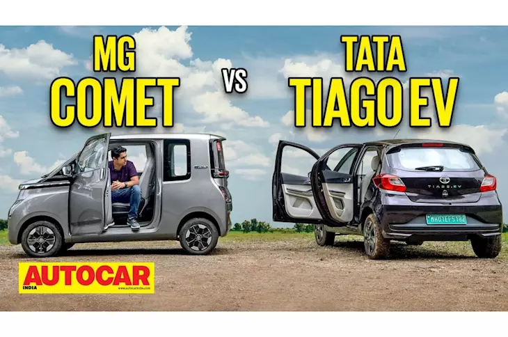  MG Comet vs Tata Tiago EV comparison video