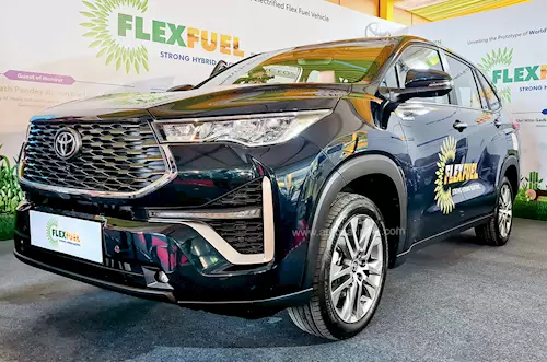 Toyota Innova Hycross Flex Fuel prototype revealed