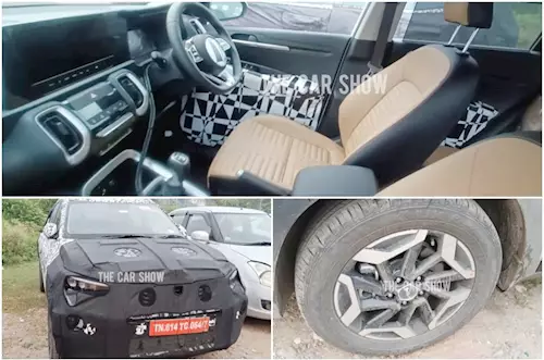 Kia Sonet facelift interior updates revealed in spy shots