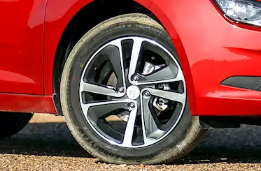16-inch wheels attractive but look a tad small under larger wheel arches.