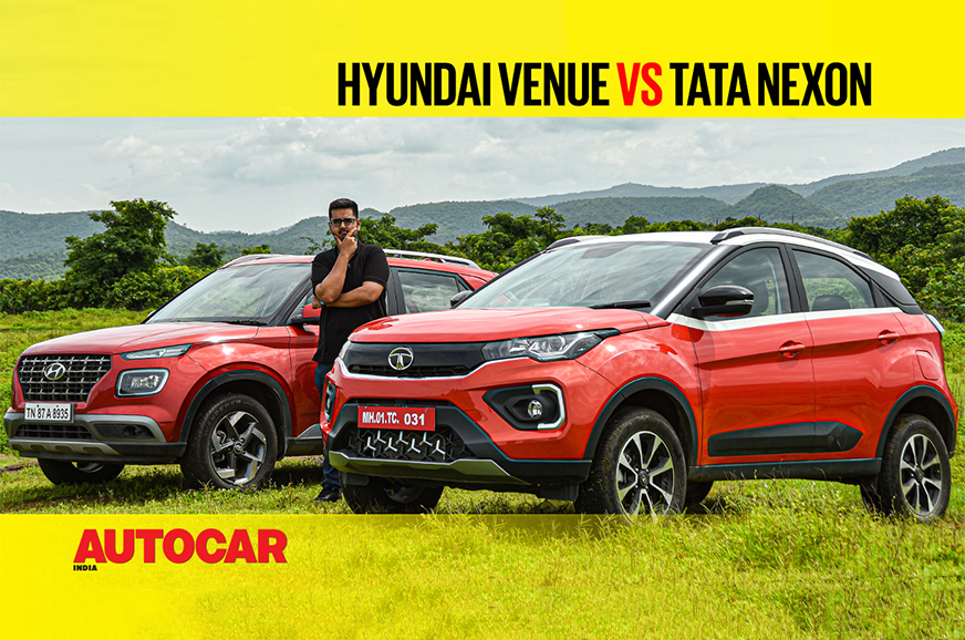 2020 Tata Nexon vs Hyundai Venue petrol comparison video ...