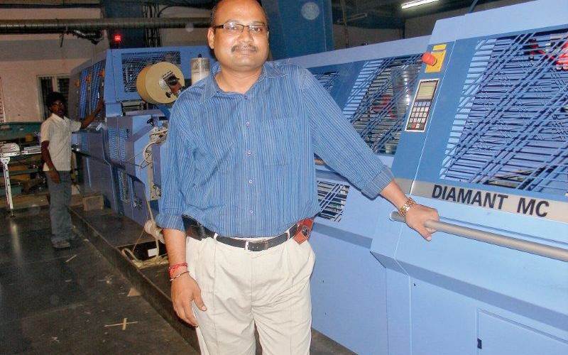 Senthil Kumar of Lovely Offset says the hardcase book binder from Muller Martini has boosted capabilities of the automatic print plant in Sivakasi