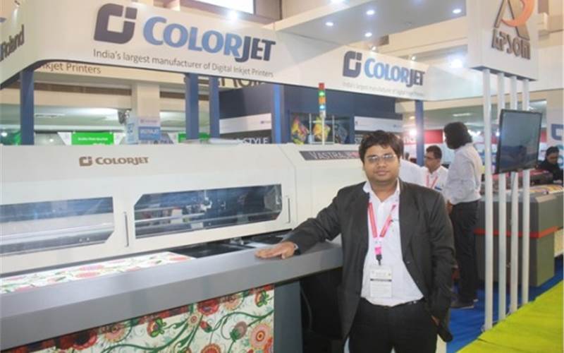 Apsom showcased the Vastrajet direct-to-fabric digital textile printer. It comes in four models — VJ- 4812, 8812, 4824 and 8824. All models are equipped with eight printing heads and have maximum resolutions up to 1,440dpi