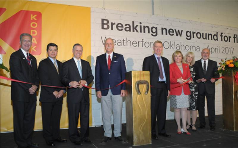 The ceremony featured a ribbon cutting by Jeff Clarke, CEO of Kodak