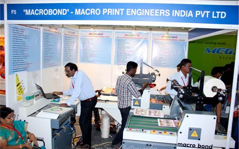Coimbatore-based Macrobond, displayed solutions for lamination and displayed fully automatic thermal/wet laminator, double side thermal lamination for digital press and a die-cutting machine
