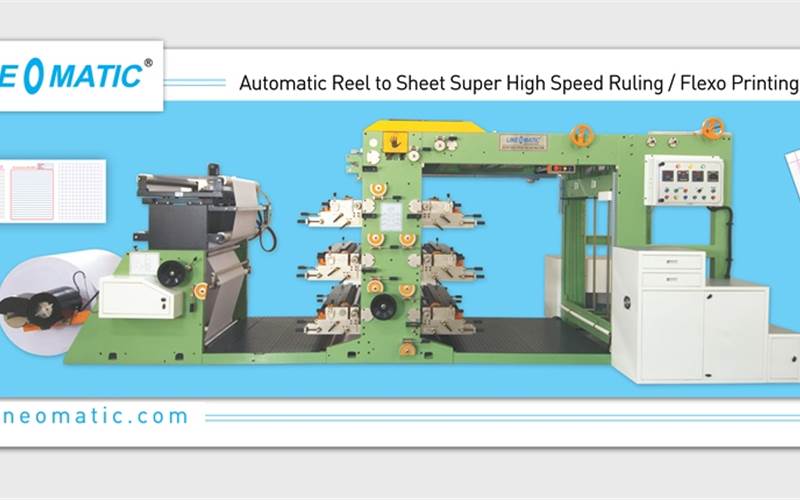 The automatic reel to sheet super high speed ruling machine