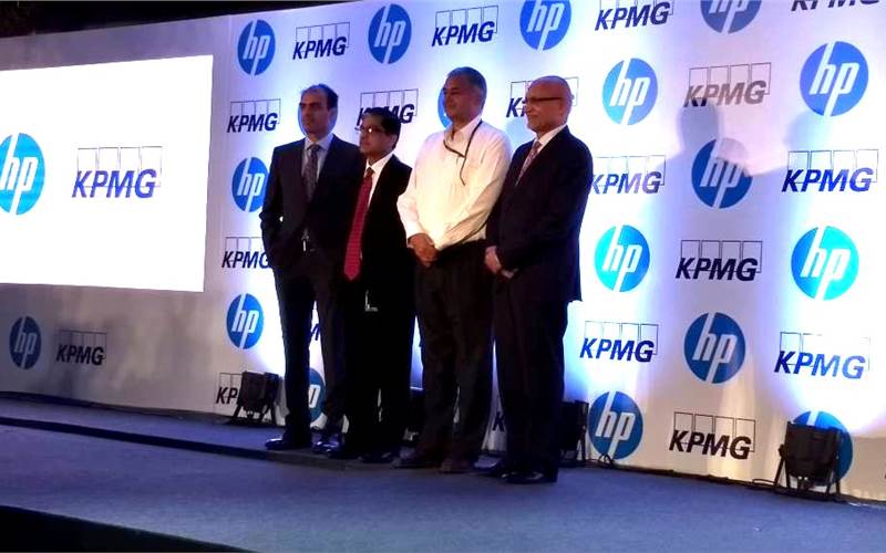 HP-KPMG officials during the launch in Delhi on 29 May 2017