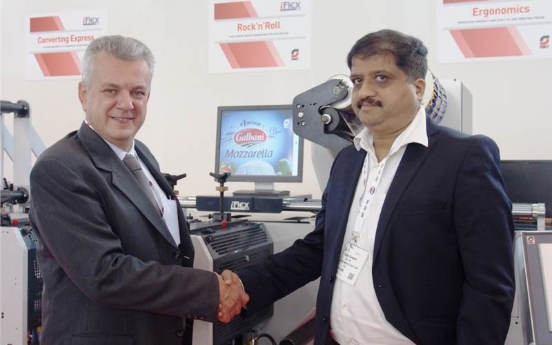 Ashish Shah, director, Insight, with Marco Calcagni, sales and marketing director, Omet
