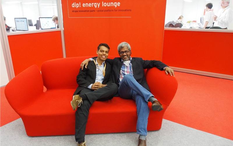 (r) Noel D'Cunha of PrintWeek India, says, that "only 25% of the Drupa visitors from India were genuinely serious about the show." With Rushikesh Aravkar at the show
