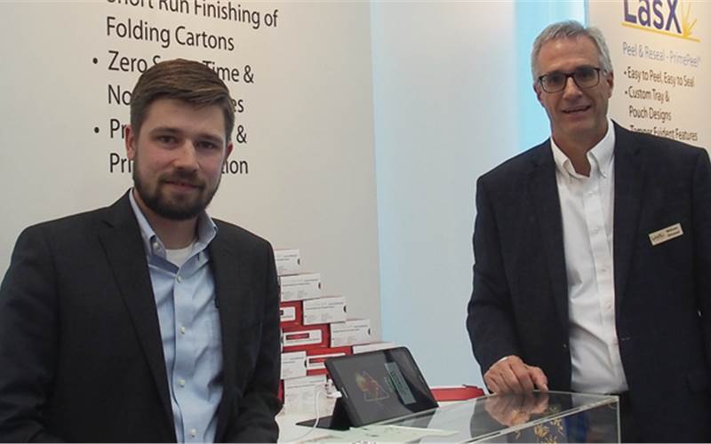 (l-r) Hoeft and Dinaur at LasX’s Interpack booth