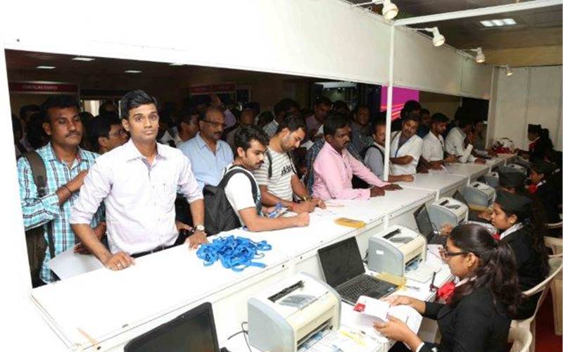 The eighth edition of the expo recorded total visitors of 11,739 and generated business worth over Rs 150-crore, according to the organisers. The registration counter seen in the picture was busy through the day with almost equal number visitors every day