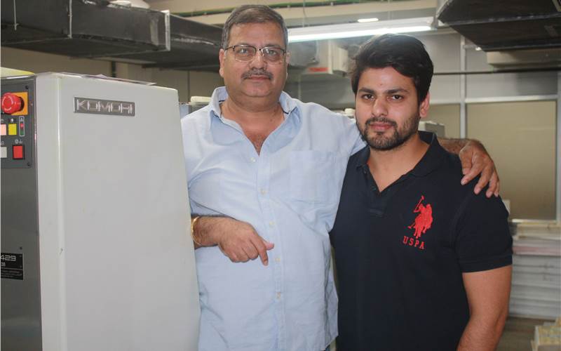 Ashok Dhall of Manav Enterprises with his son Manav