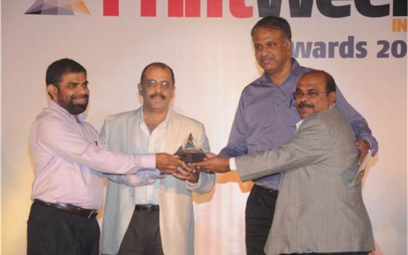 Jak Printers receiving the Book Printer of the Year 2012 award