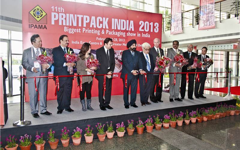 The inauguration ceremony at PrintPack India 2013