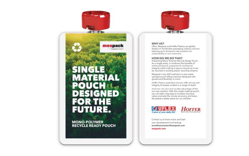 UFlex teams up with Hoffer Plastics, Mespack to launch recyclable mono-polymer pouches