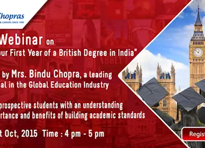 The Chopras Webinar to Study 1st Year of UK Degree in India